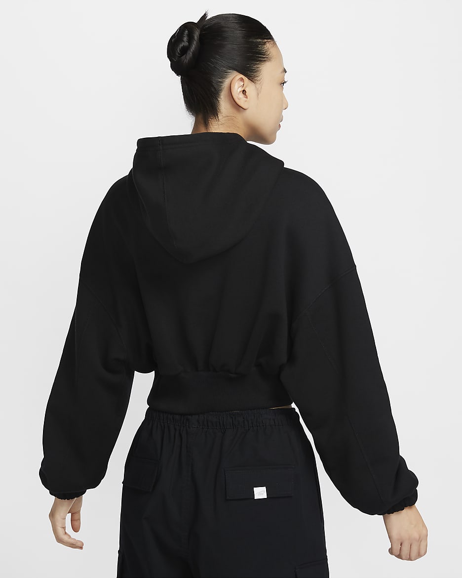 Nike Sportswear Women's Oversized Cropped French Terry Pullover Hoodie.  Nike JP